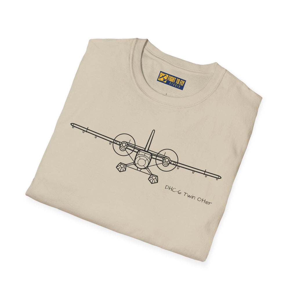 DHC-6 Twin Otter on Floats Front View T-Shirt – Floatplane Bush Aviation Tee - Pilot gifts - WWII warbird t-shirt