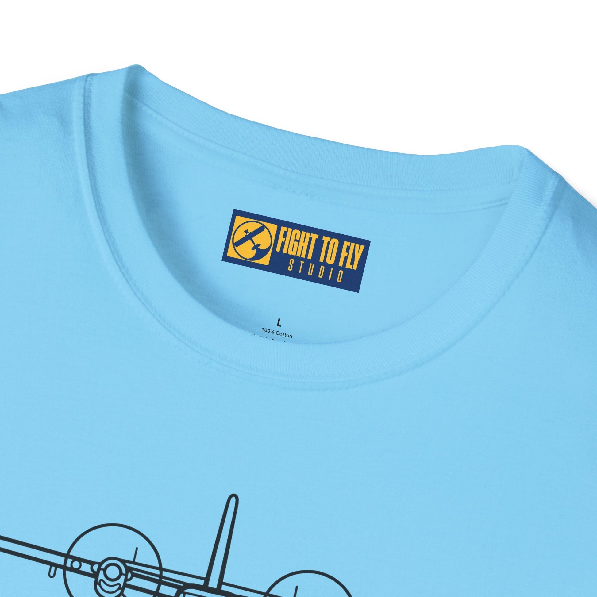 DHC-6 Twin Otter on Floats Front View T-Shirt – Floatplane Bush Aviation Tee - Pilot gifts - WWII warbird t-shirt
