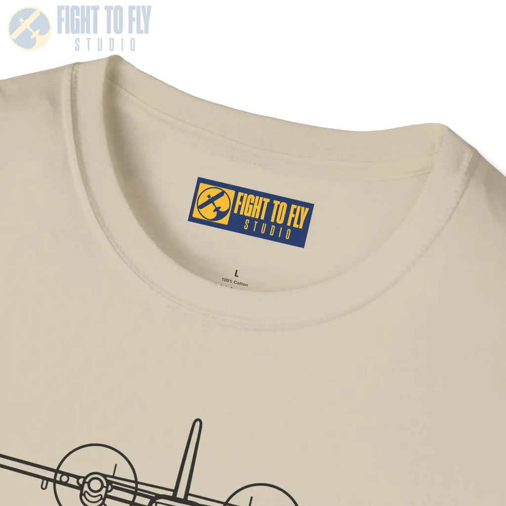 DHC-6 Twin Otter on Floats Front View T-Shirt - Pilot gifts - WWII warbird t-shirt