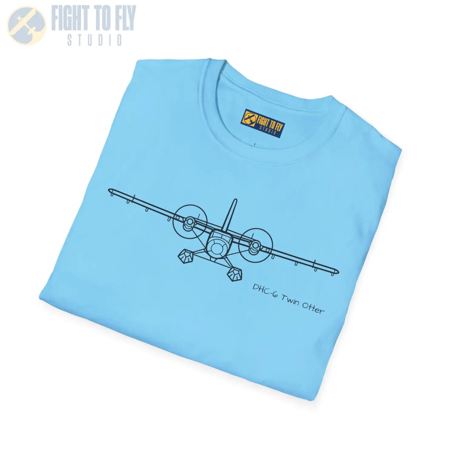 DHC-6 Twin Otter on Floats Front View T-Shirt - Pilot gifts - WWII warbird t-shirt