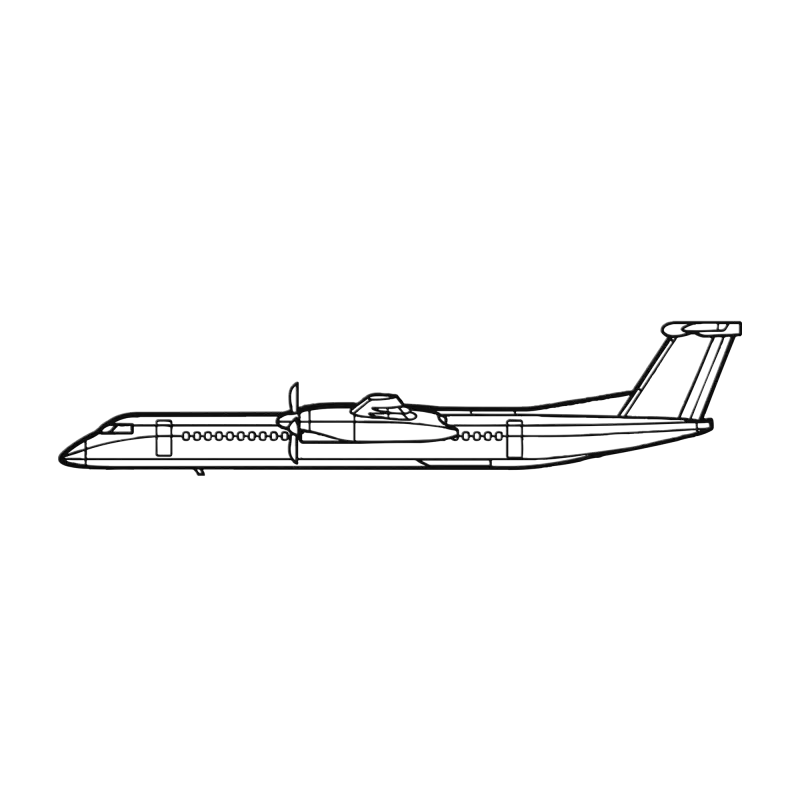 DHC-8-401 Die Cut Metal Wall Art - Sign - Pilot gifts - WWII warbird t-shirt