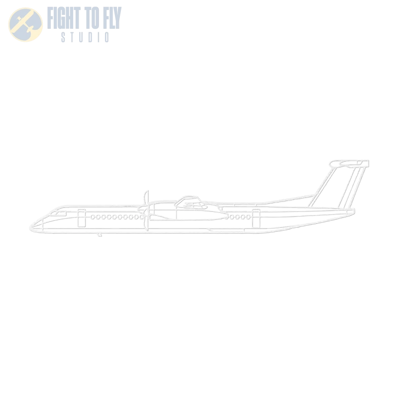 DHC-8-401 Die Cut Metal Wall Art - Sign - Pilot gifts - WWII warbird t-shirt