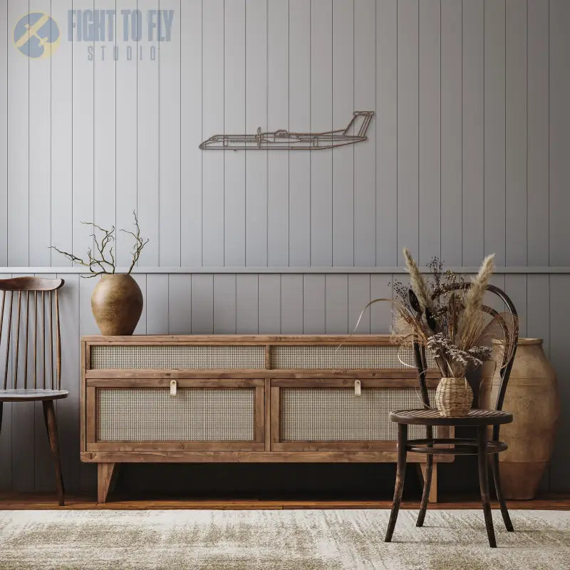 DHC-8-401 Die Cut Metal Wall Art - Sign - Pilot gifts - WWII warbird t-shirt