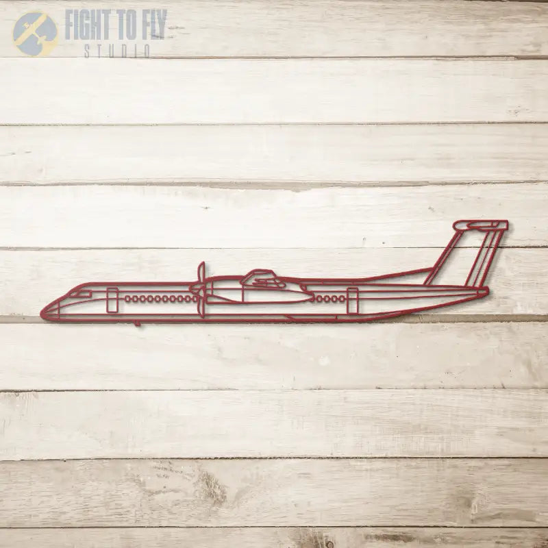 DHC-8-401 Die Cut Metal Wall Art - Sign - Pilot gifts - WWII warbird t-shirt
