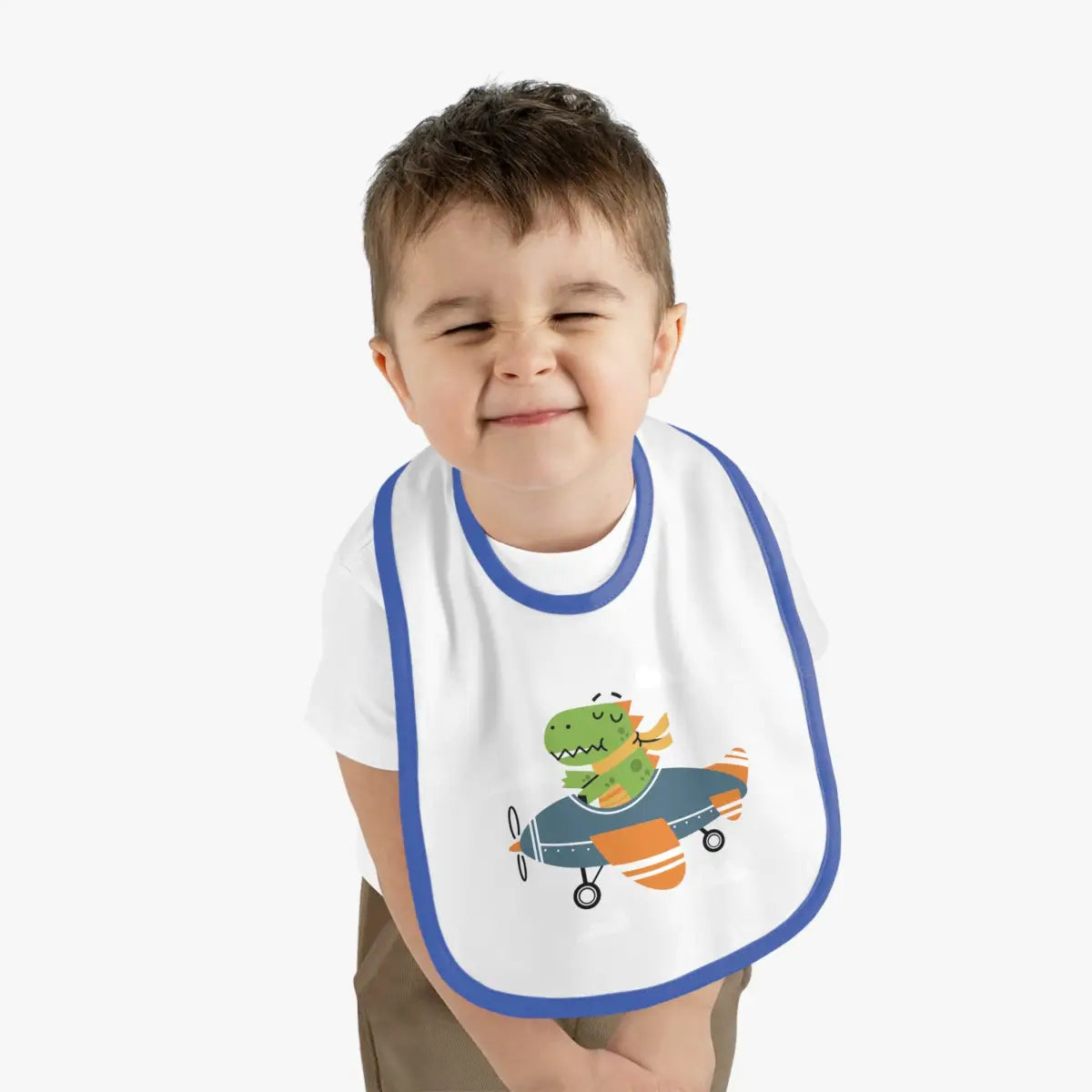 Dinosaur Airplane Baby Bib - Kids clothes - Pilot gifts - WWII warbird t-shirt