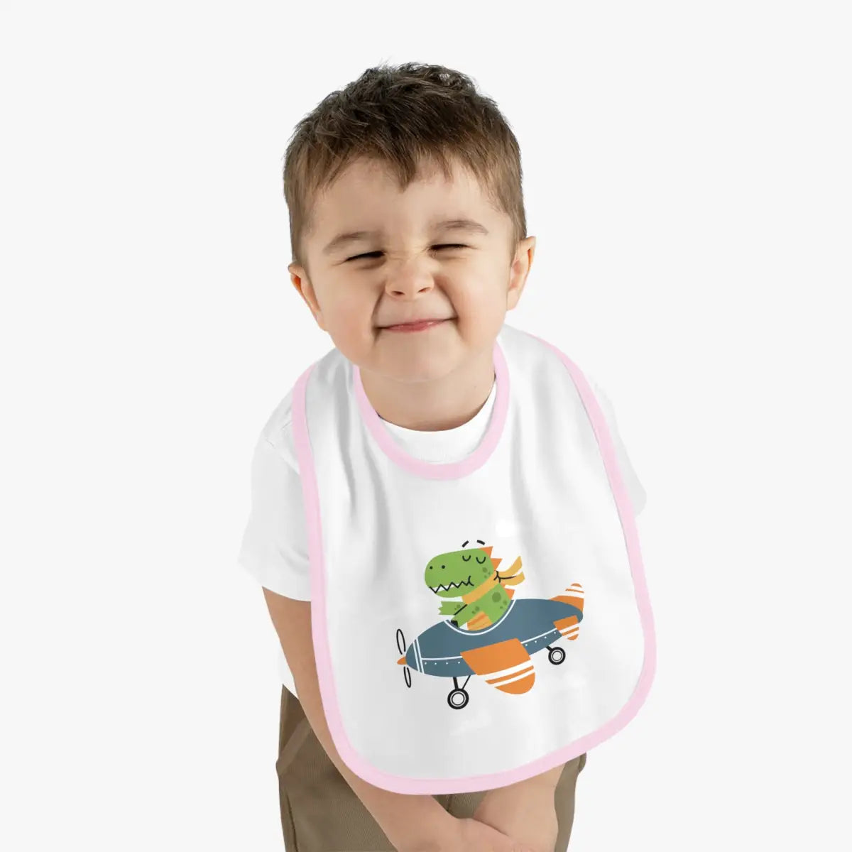Dinosaur Airplane Baby Bib - Kids clothes - Pilot gifts - WWII warbird t-shirt