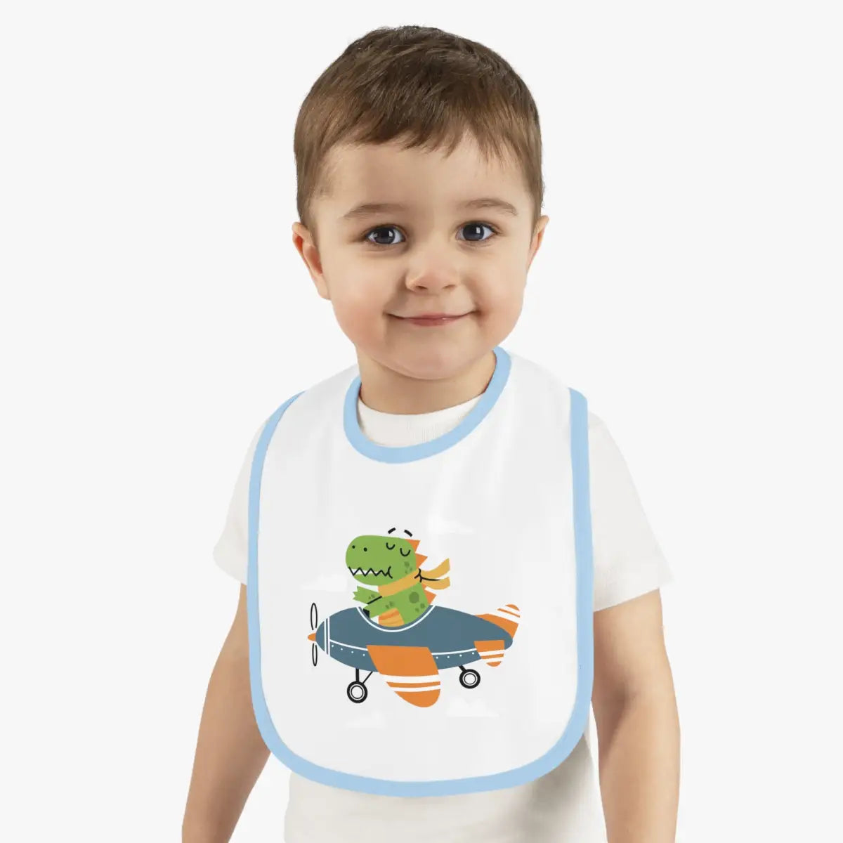 Dinosaur Airplane Baby Bib - Kids clothes - Pilot gifts - WWII warbird t-shirt