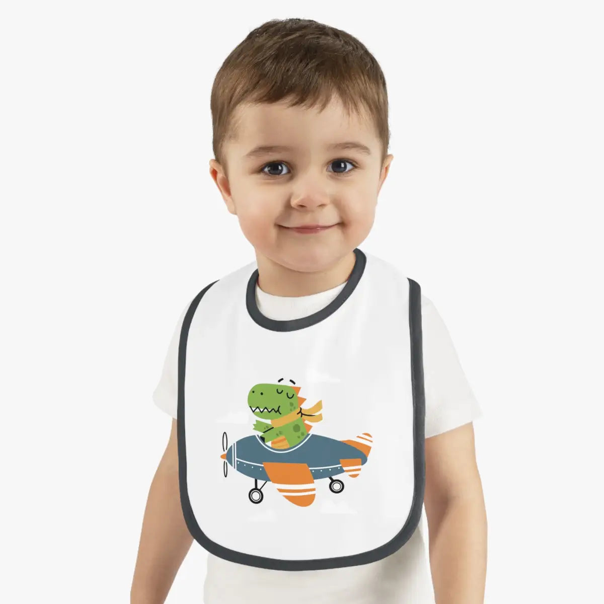 Dinosaur Airplane Baby Bib - Kids clothes - Pilot gifts - WWII warbird t-shirt