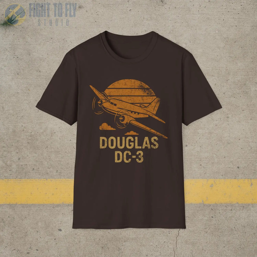 Douglas DC-3 “Retro Heritage” T-Shirt - Pilot gifts - WWII warbird t-shirt