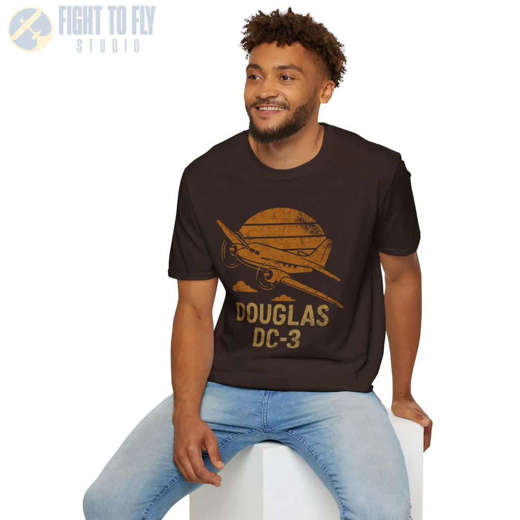 Douglas DC-3 “Retro Heritage” T-Shirt - Pilot gifts - WWII warbird t-shirt