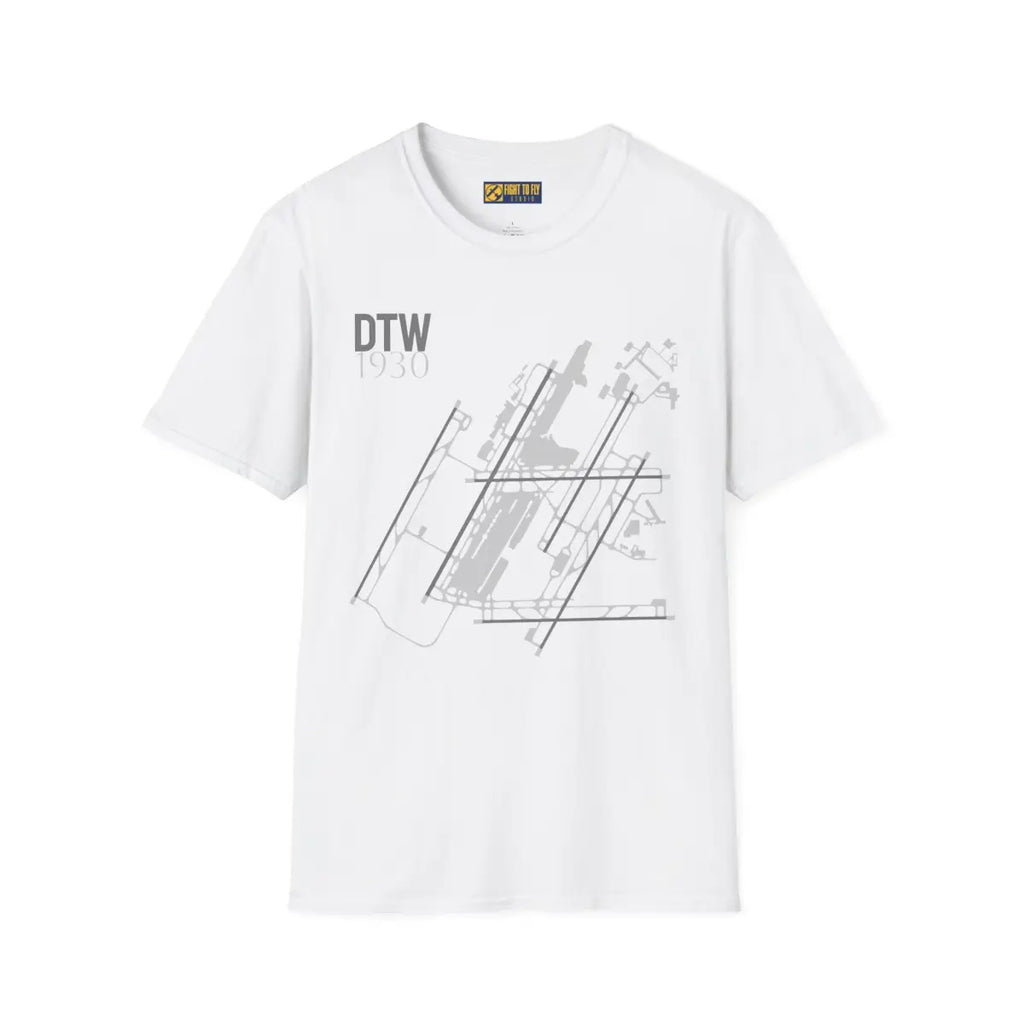 DTW Detroit Metropolitan Wayne County - 1930 - Tee - T-Shirt - Pilot gifts - WWII warbird t-shirt