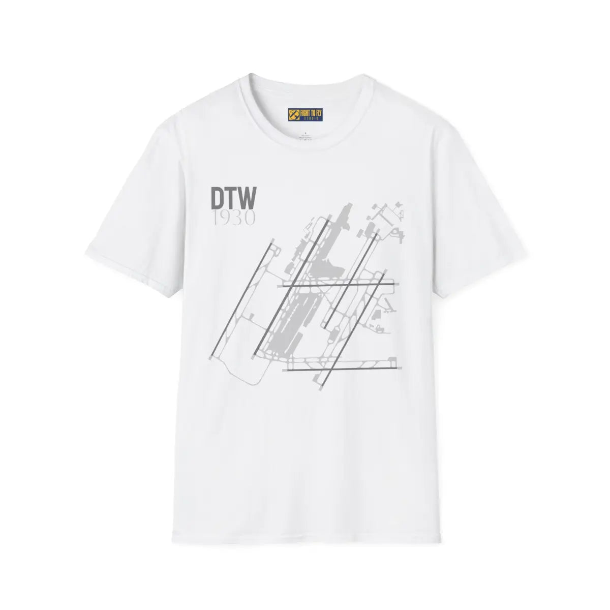 DTW Detroit Metropolitan Wayne County - 1930 - Tee - T-Shirt - Gifts for pilots - Aviation apparel