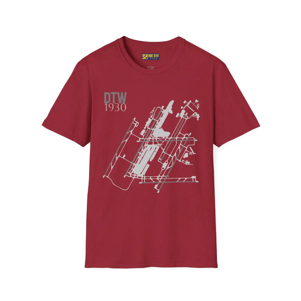 DTW Detroit Metropolitan Wayne County - 1930 - Tee - T-Shirt - Pilot gifts - WWII warbird t-shirt