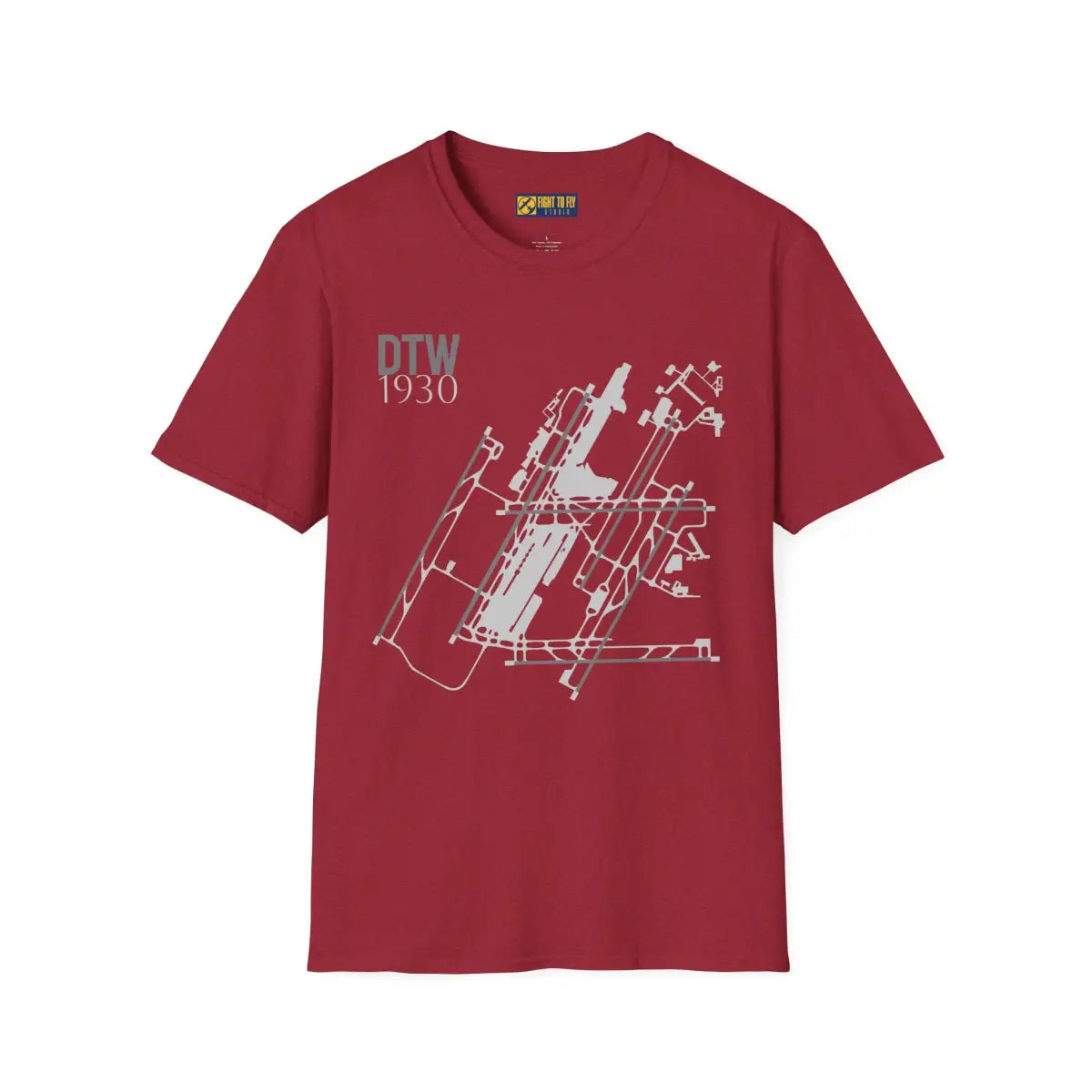 DTW Detroit Metropolitan Wayne County - 1930 - Tee - T-Shirt - Gifts for pilots - Aviation apparel