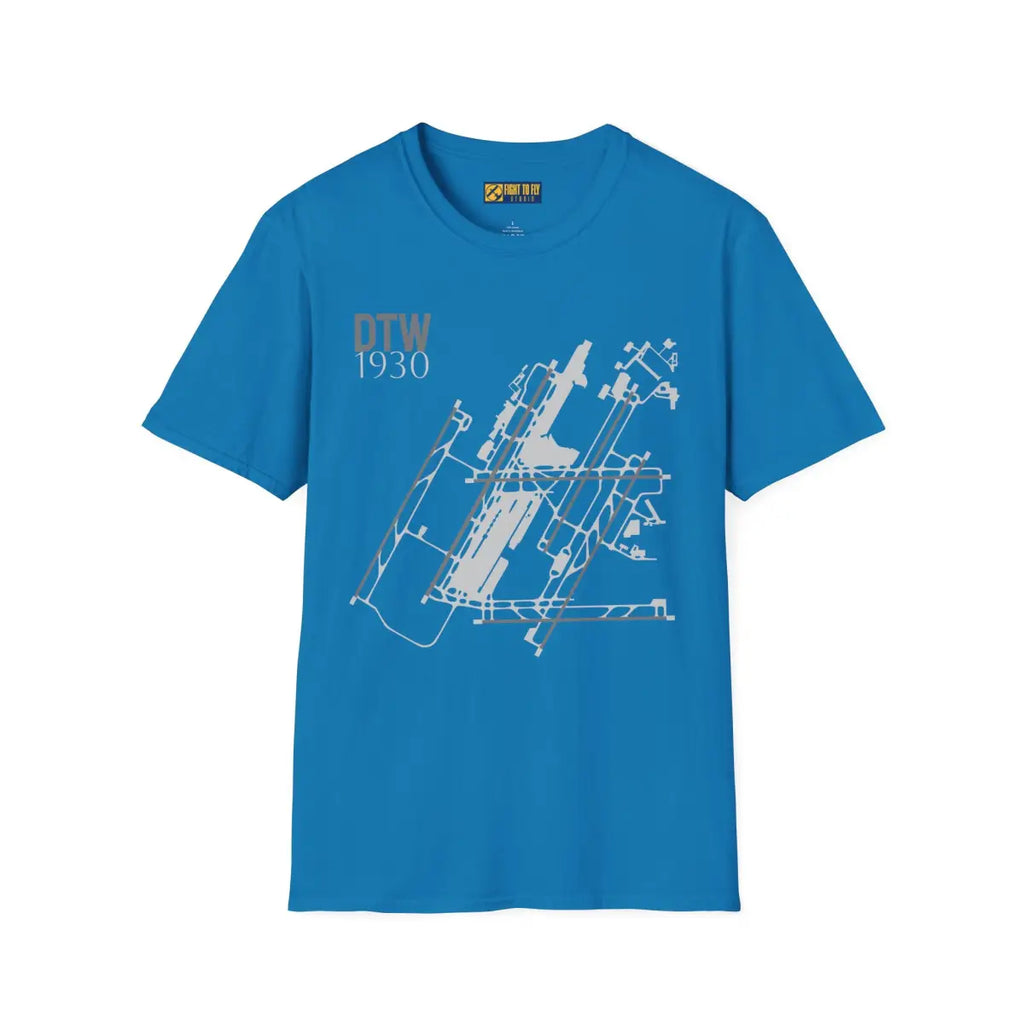 DTW Detroit Metropolitan Wayne County - 1930 - Tee - T-Shirt - Pilot gifts - WWII warbird t-shirt