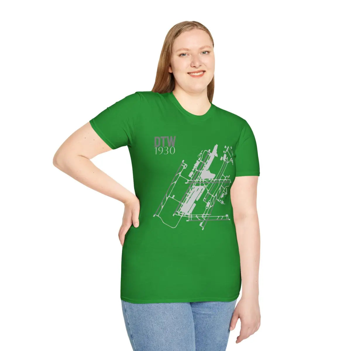 DTW Detroit Metropolitan Wayne County - 1930 - Tee - T-Shirt - Gifts for pilots - Aviation apparel