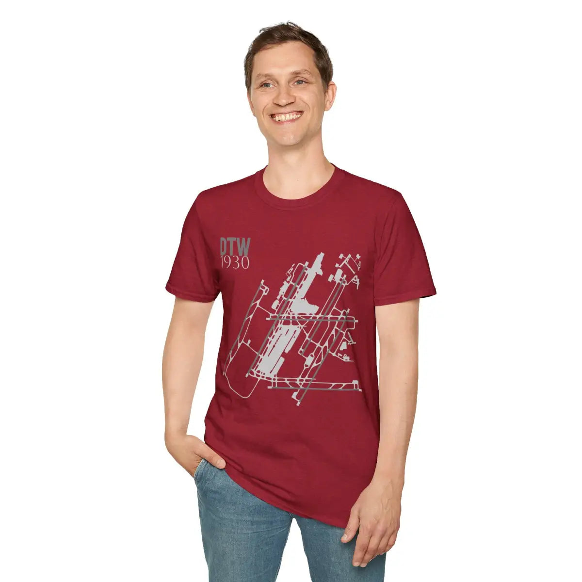 DTW Detroit Metropolitan Wayne County - 1930 - Tee - T-Shirt - Gifts for pilots - Aviation apparel