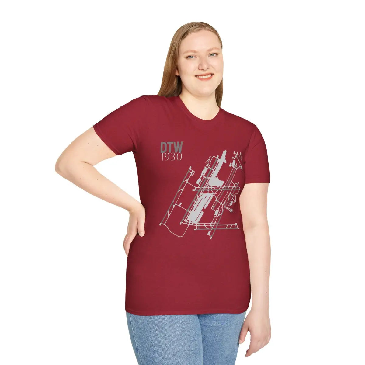 DTW Detroit Metropolitan Wayne County - 1930 - Tee - T-Shirt - Gifts for pilots - Aviation apparel