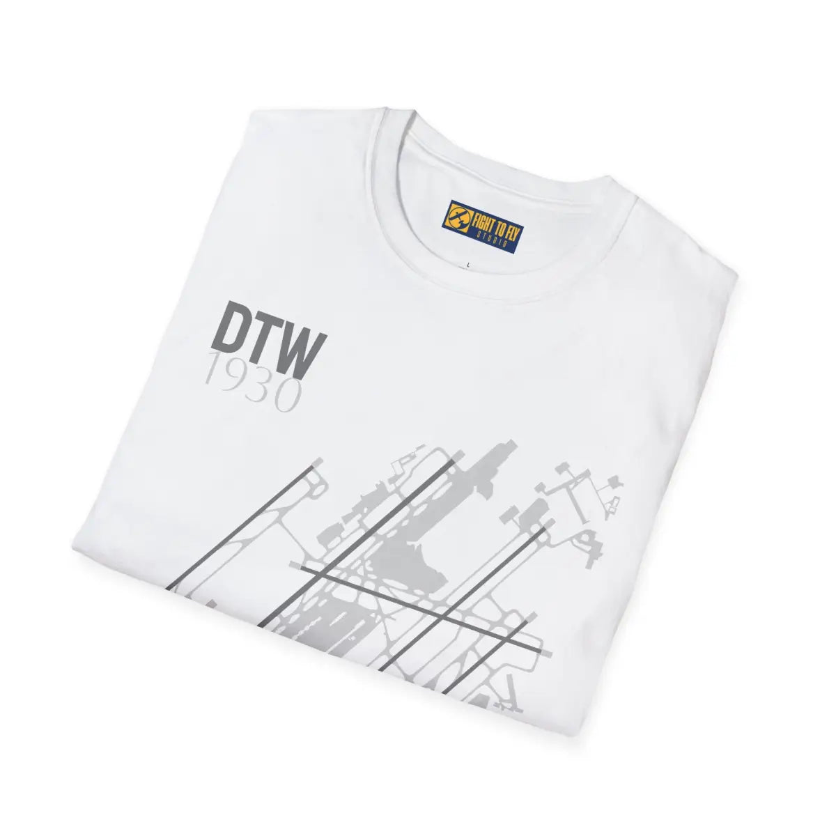 DTW Detroit Metropolitan Wayne County - 1930 - Tee - T-Shirt - Gifts for pilots - Aviation apparel