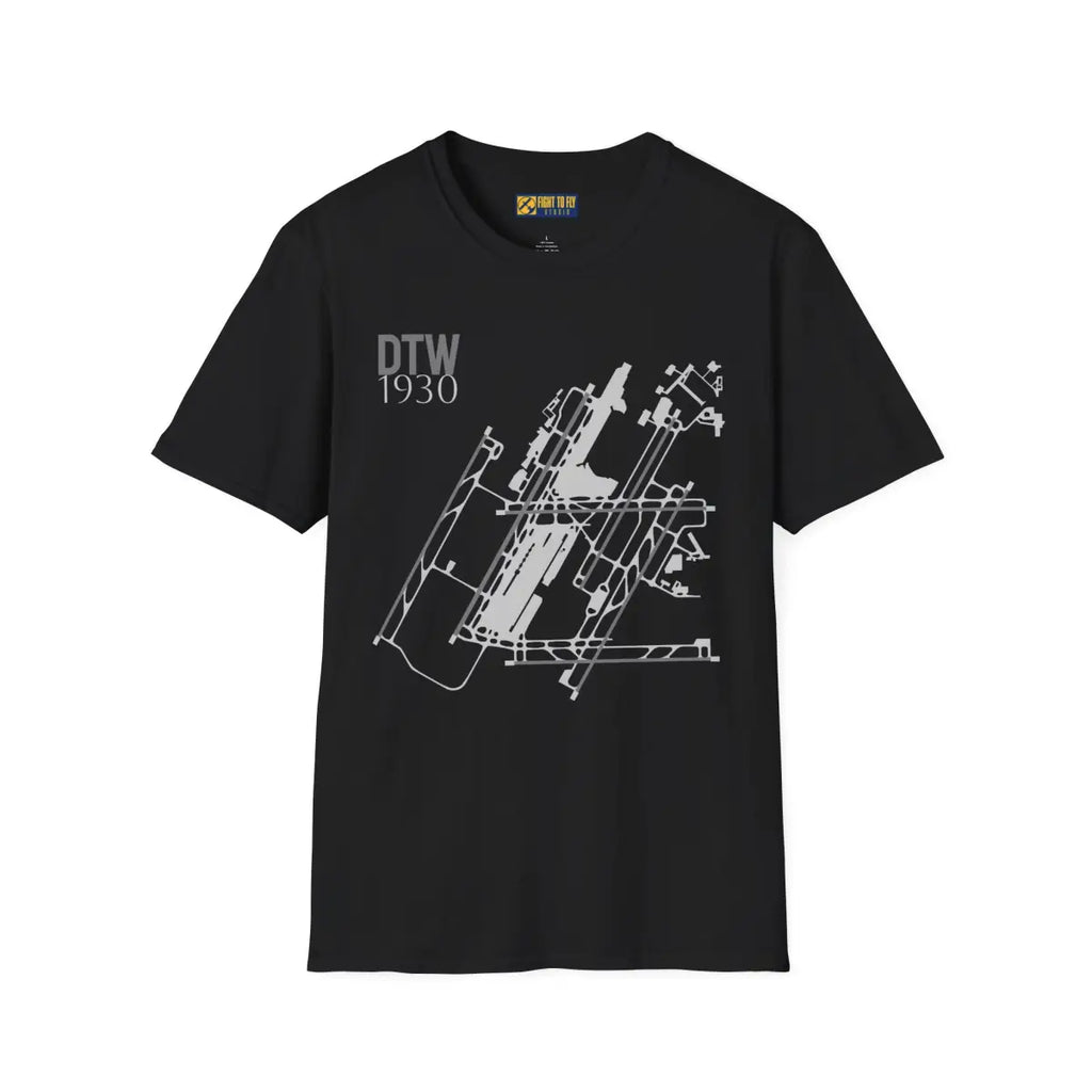 DTW Detroit Metropolitan Wayne County - 1930 - Tee - T-Shirt - Pilot gifts - WWII warbird t-shirt