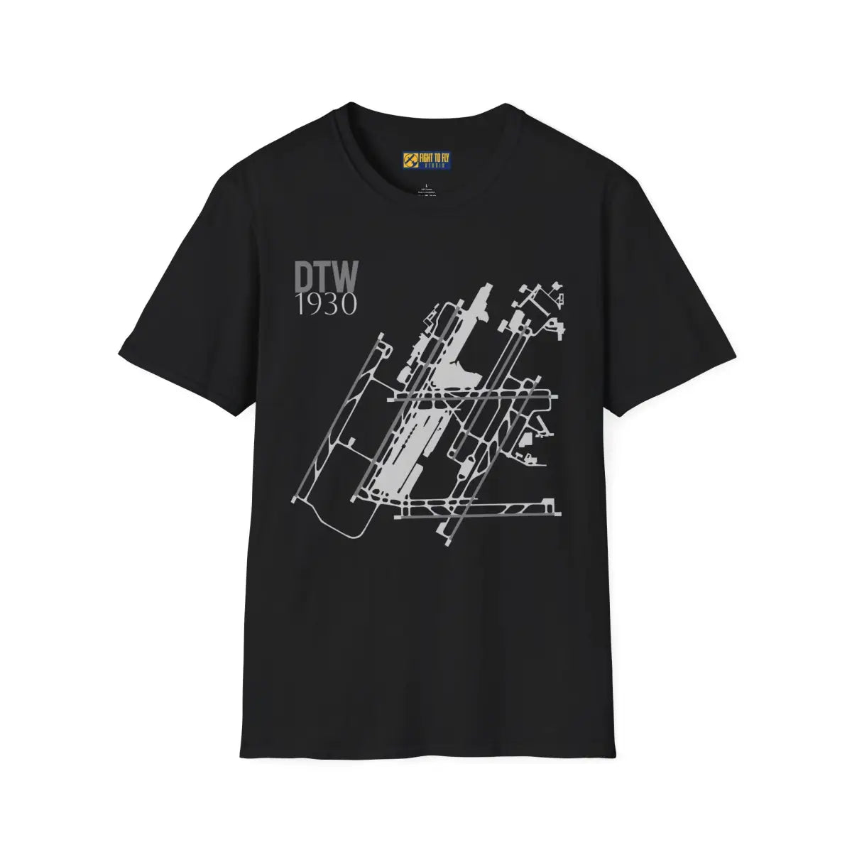 DTW Detroit Metropolitan Wayne County - 1930 - Tee - T-Shirt - Gifts for pilots - Aviation apparel