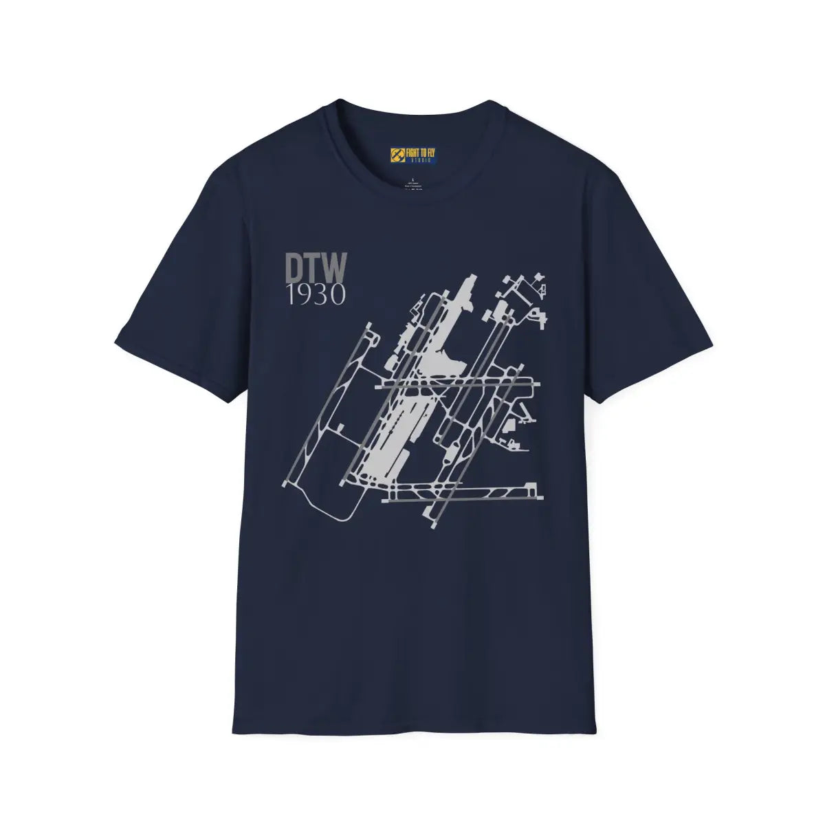 DTW Detroit Metropolitan Wayne County - 1930 - Tee - T-Shirt - Gifts for pilots - Aviation apparel