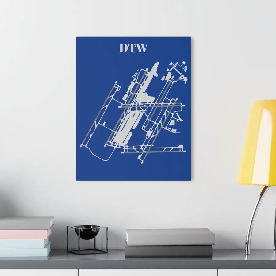 DTW - Detroit Metropolitan Wayne County Acrylic Print - Home Decor - Pilot gifts - WWII warbird t-shirt