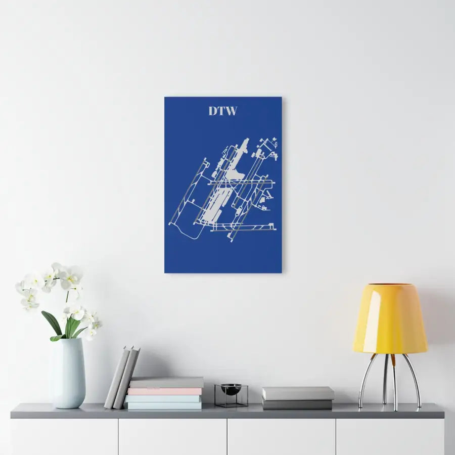 DTW - Detroit Metropolitan Wayne County Acrylic Print - Home Decor - Pilot gifts - WWII warbird t-shirt