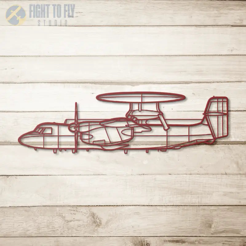 E-2D Die Cut Metal Wall Art - Sign - Pilot gifts - WWII warbird t-shirt