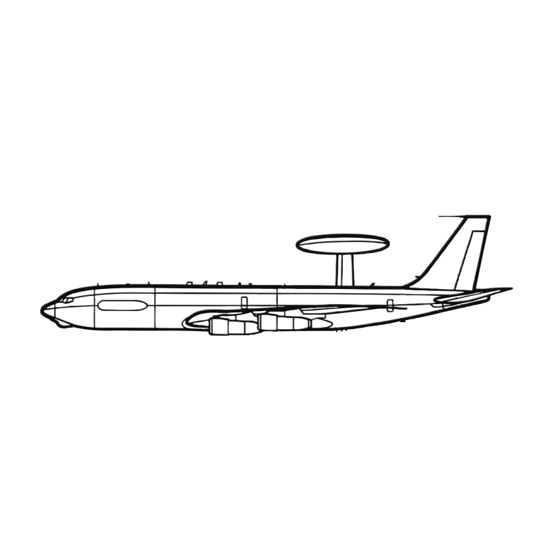E-3C Die Cut Metal Wall Art - Sign - Pilot gifts - WWII warbird t-shirt