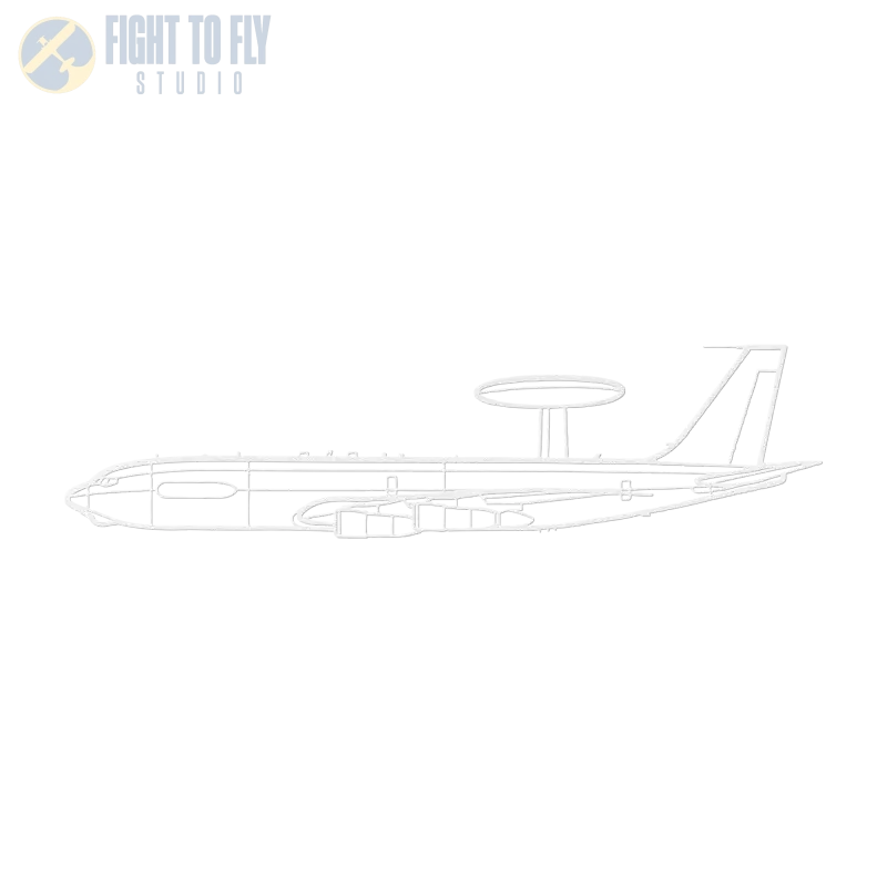 E-3C Die Cut Metal Wall Art - Sign - Pilot gifts - WWII warbird t-shirt