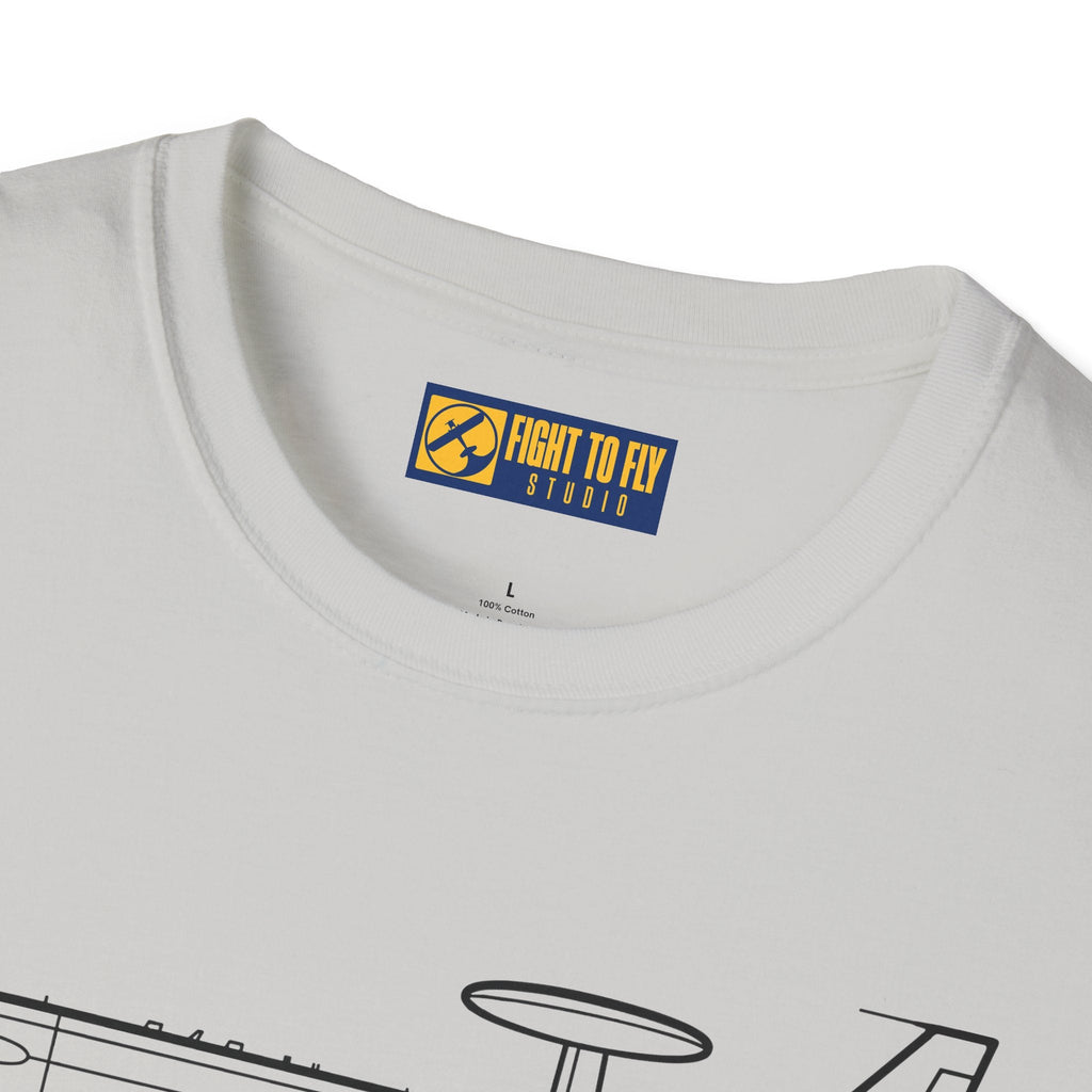 E-3C T-Shirt – AWACS Airborne Warning Aircraft Aviation Tee - Pilot gifts - WWII warbird t-shirt
