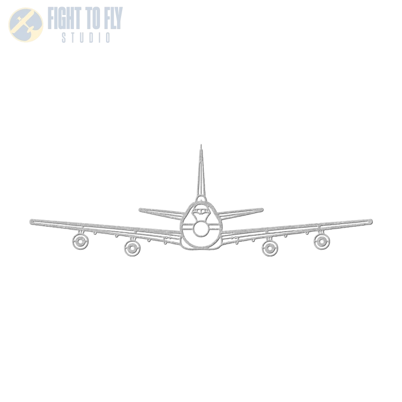 E-4B Front Die Cut Metal Wall Art - Sign - Pilot gifts - WWII warbird t-shirt