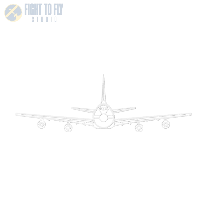 E-4B Front Die Cut Metal Wall Art - Sign - Pilot gifts - WWII warbird t-shirt