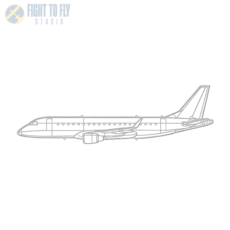 E175 Die Cut Metal Wall Art - Sign - Pilot gifts - WWII warbird t-shirt