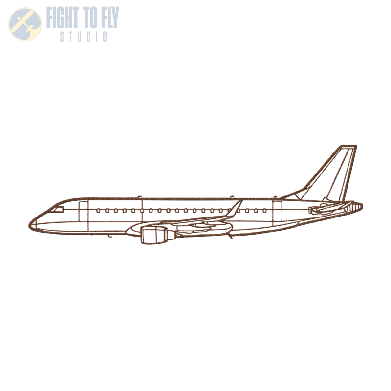E175 Die Cut Metal Wall Art - Sign - Pilot gifts - WWII warbird t-shirt