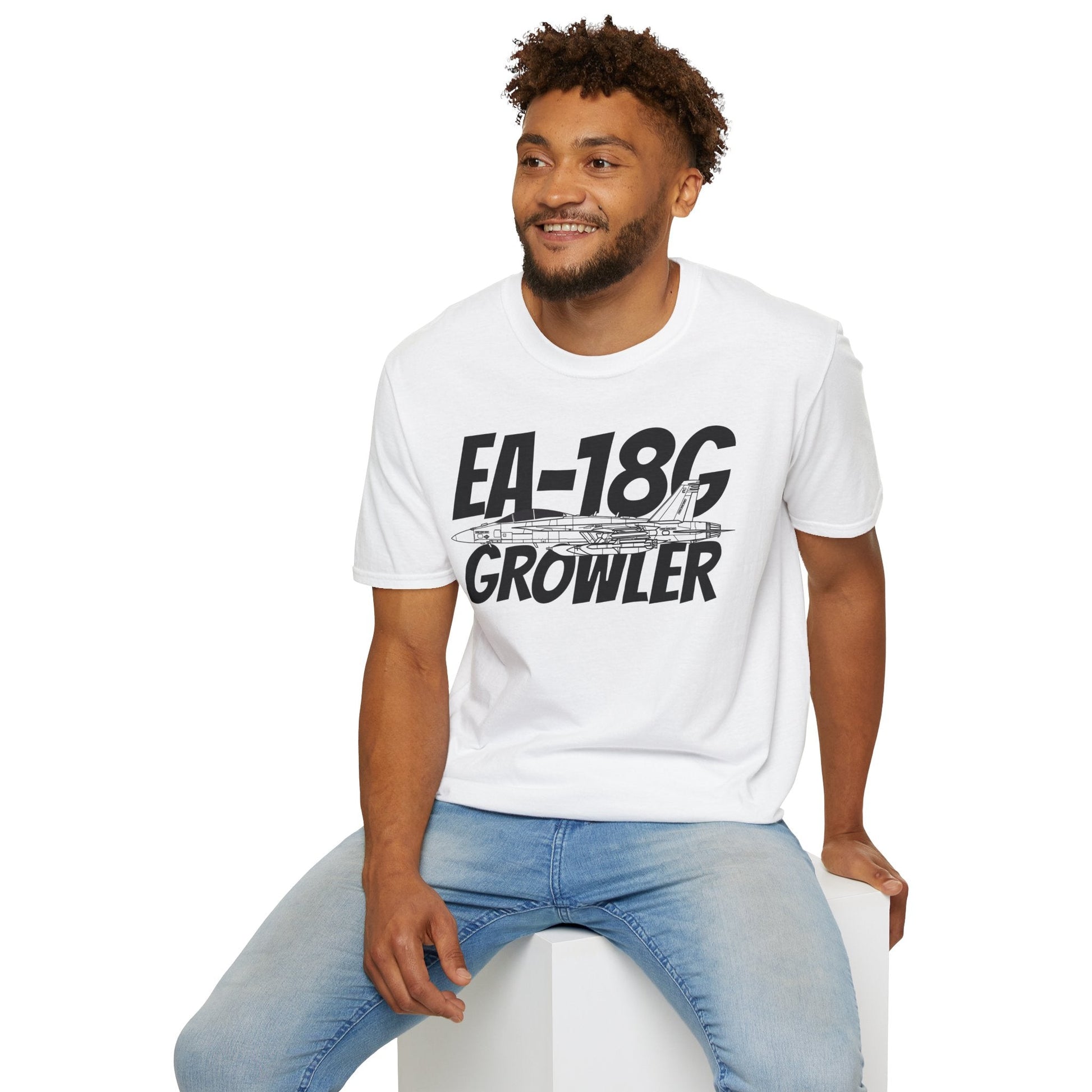 EA-18G Growler Side Profile T-Shirt – Electronic Attack Navy Jet Tee - Gifts for pilots - Aviation apparel