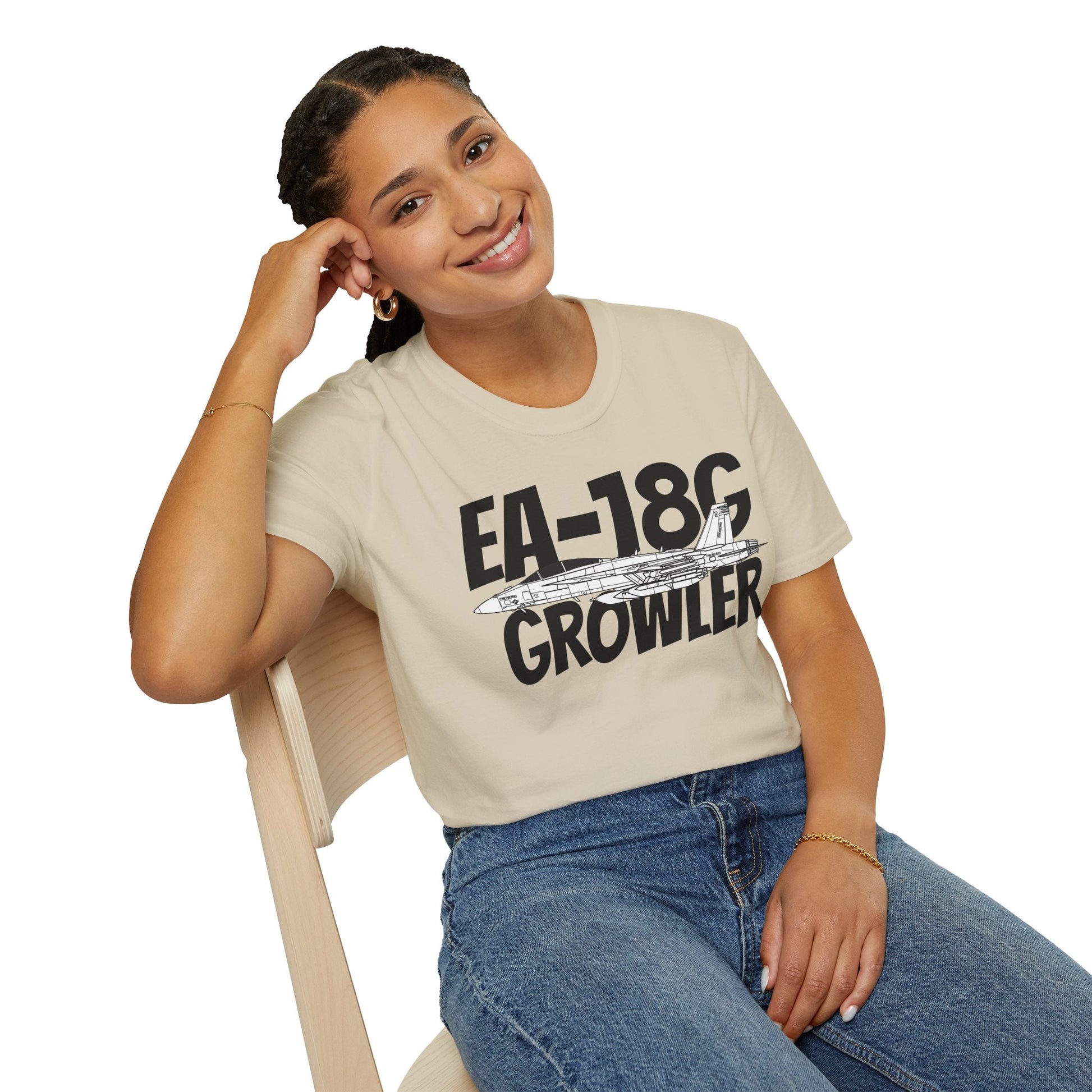 EA-18G Growler Side Profile T-Shirt – Electronic Attack Navy Jet Tee - Gifts for pilots - Aviation apparel