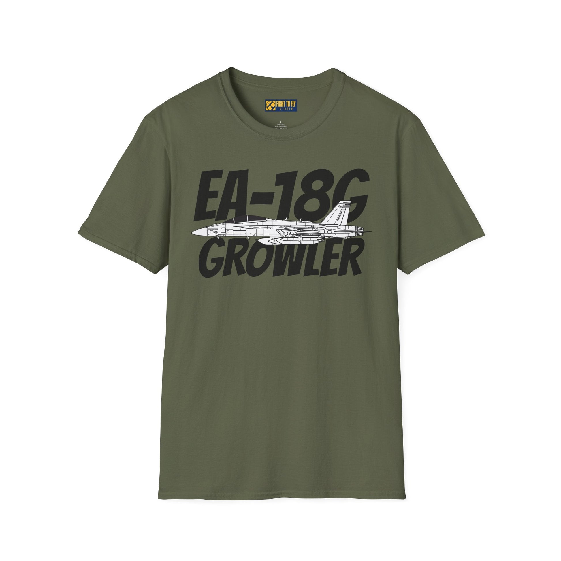 EA-18G Growler Side Profile T-Shirt – Electronic Attack Navy Jet Tee - Gifts for pilots - Aviation apparel