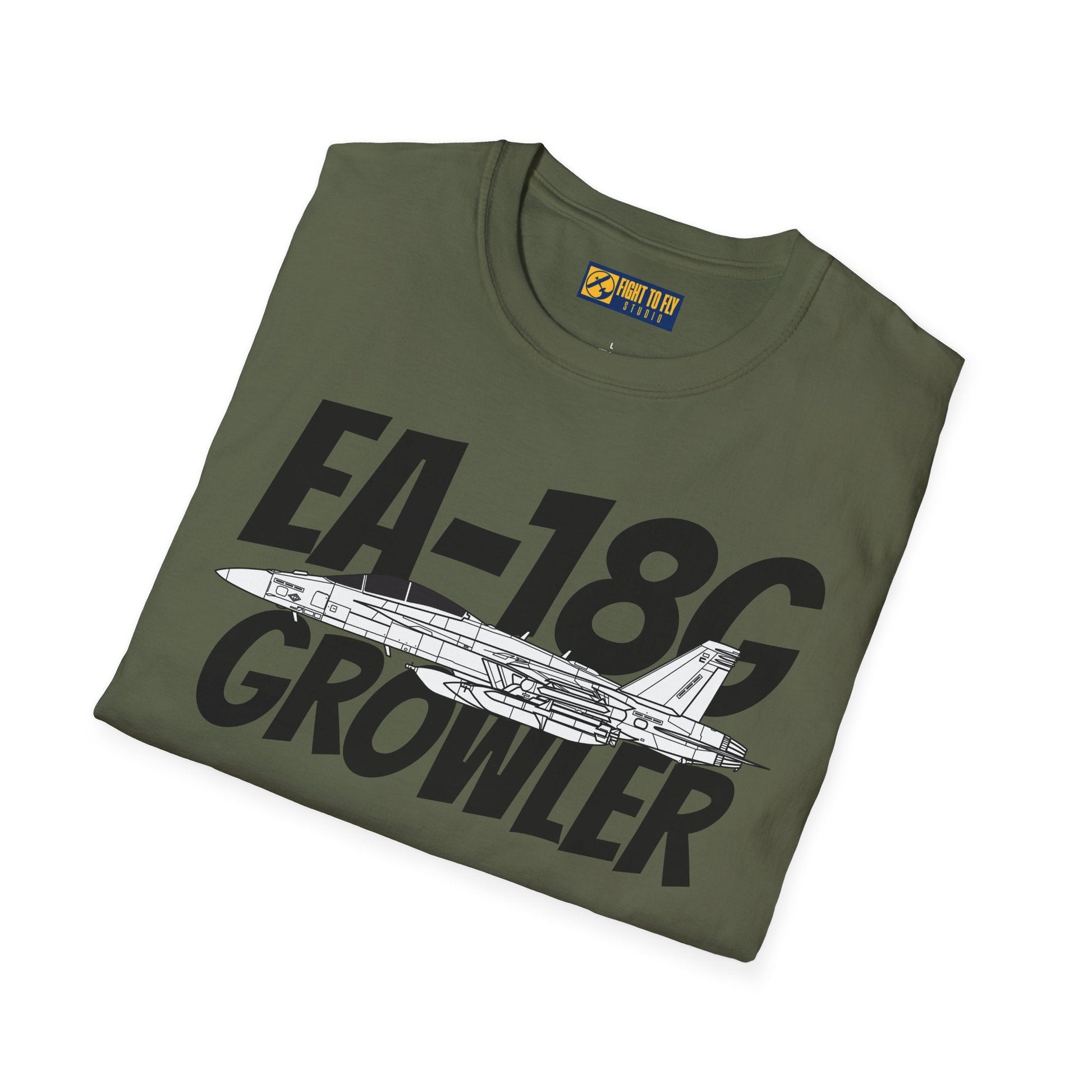 EA-18G Growler Side Profile T-Shirt – Electronic Attack Navy Jet Tee - Gifts for pilots - Aviation apparel