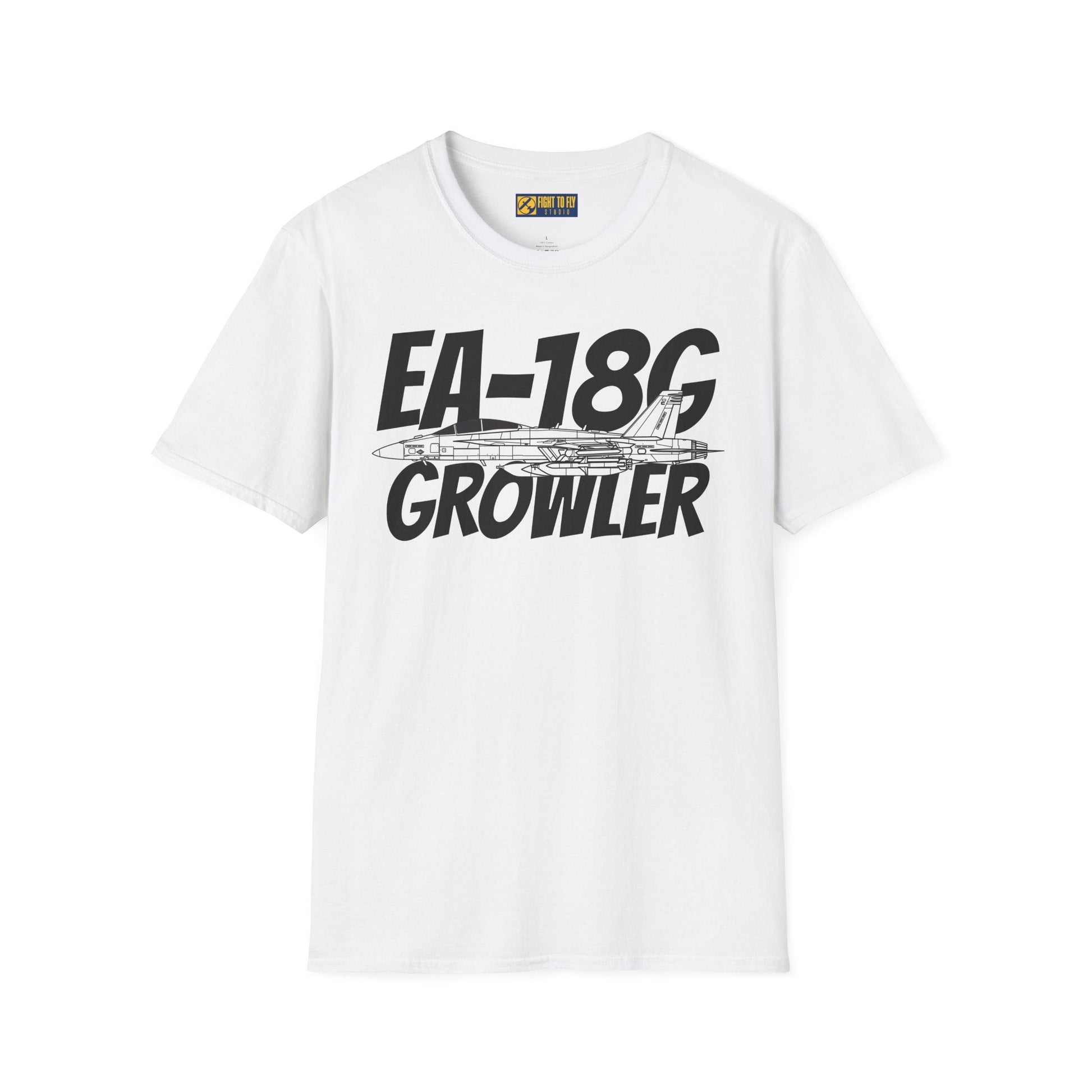EA-18G Growler Side Profile T-Shirt – Electronic Attack Navy Jet Tee - Gifts for pilots - Aviation apparel