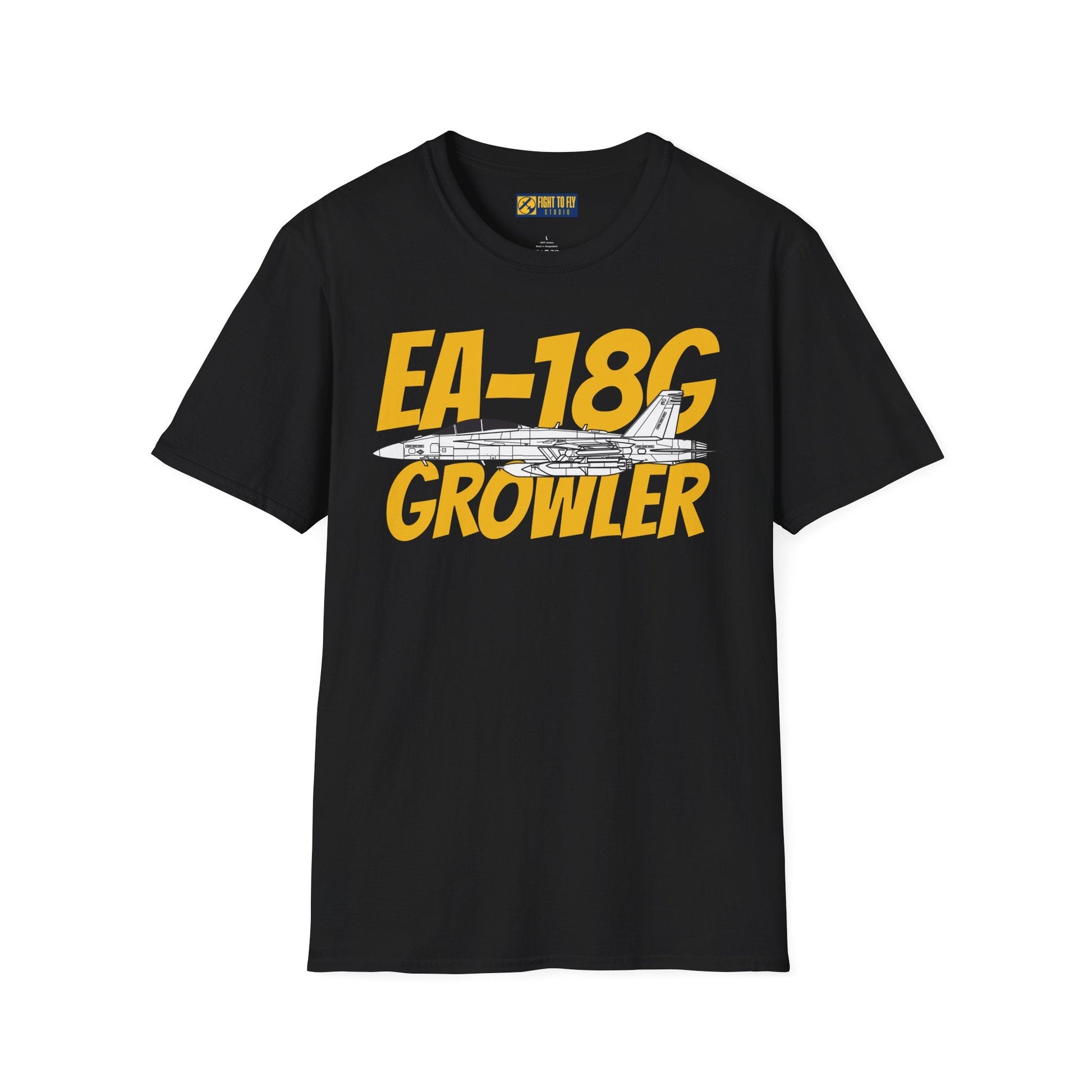 EA-18G Growler Side Profile T-Shirt – Electronic Attack Navy Jet Tee - Gifts for pilots - Aviation apparel