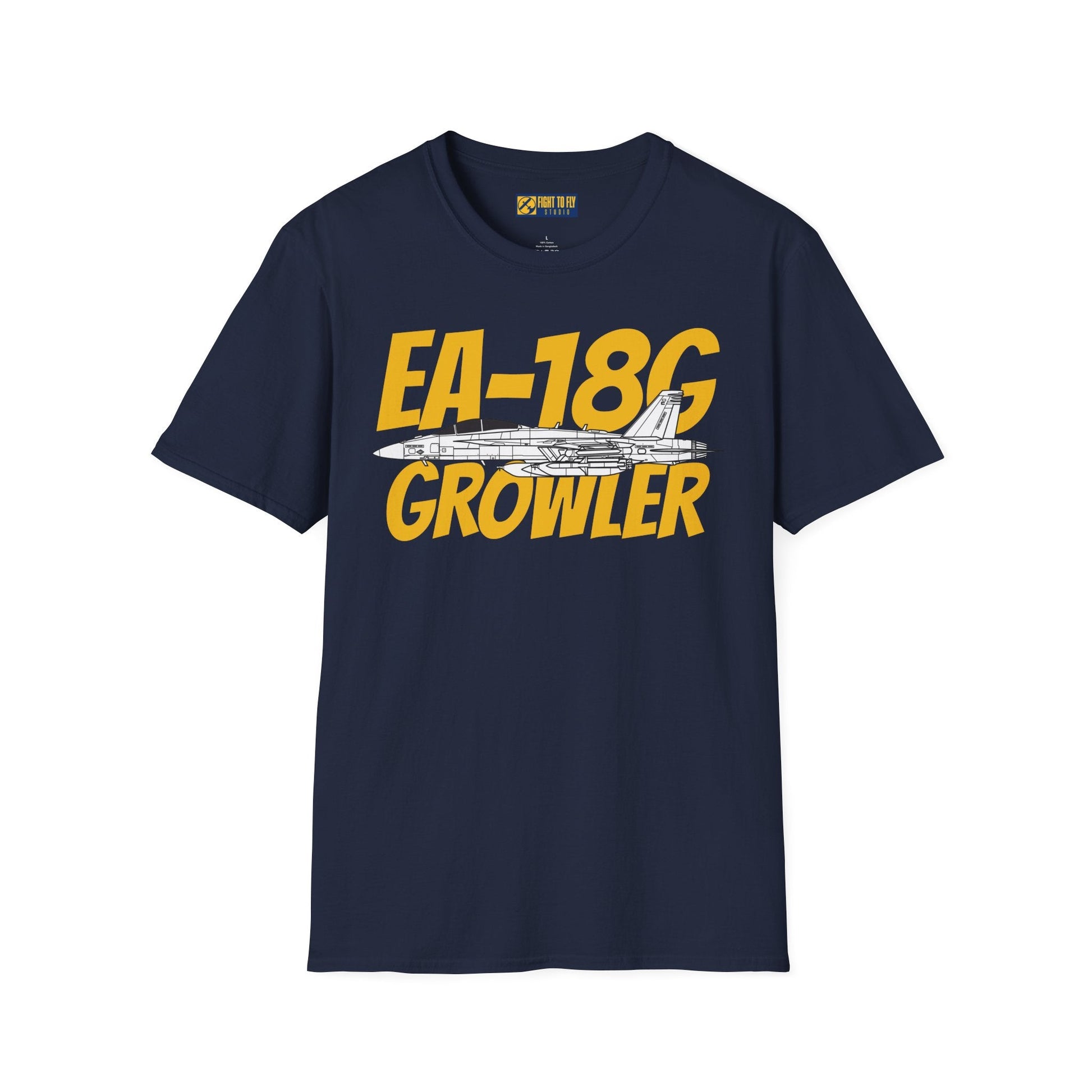 EA-18G Growler Side Profile T-Shirt – Electronic Attack Navy Jet Tee - Gifts for pilots - Aviation apparel