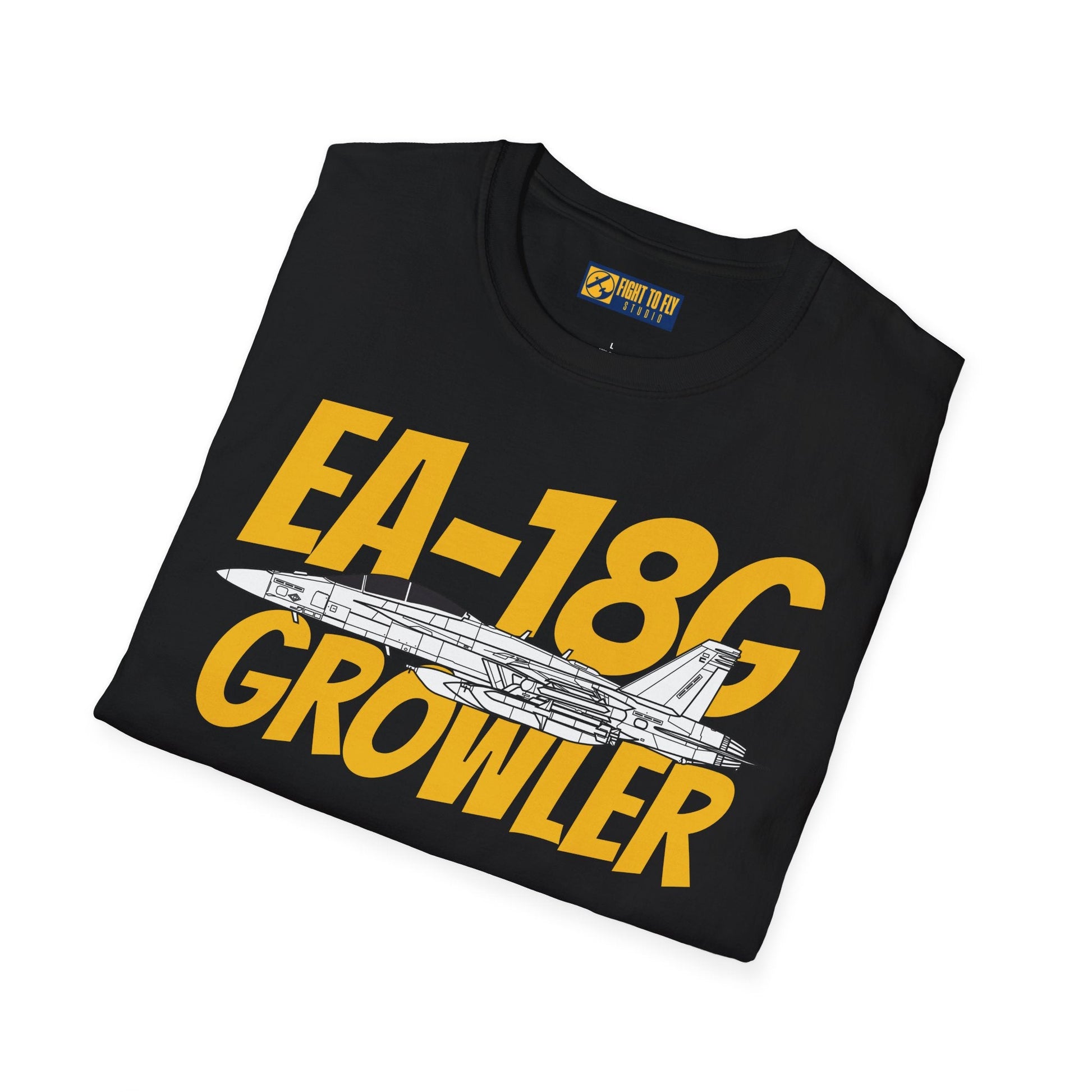 EA-18G Growler Side Profile T-Shirt – Electronic Attack Navy Jet Tee - Gifts for pilots - Aviation apparel