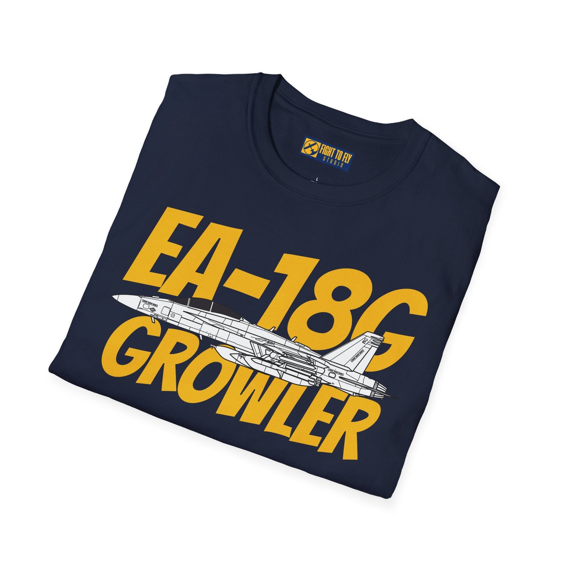 EA-18G Growler Side Profile T-Shirt – Electronic Attack Navy Jet Tee - Gifts for pilots - Aviation apparel