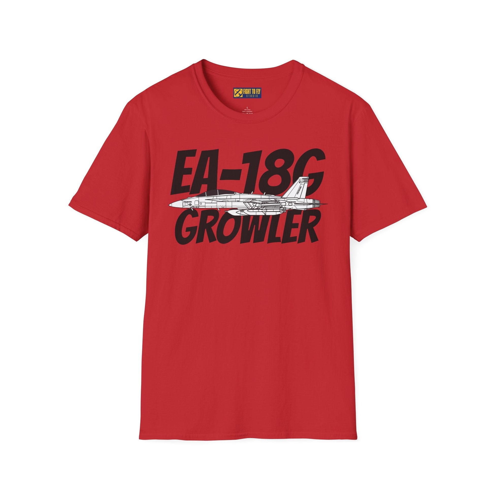 EA-18G Growler Side Profile T-Shirt – Electronic Attack Navy Jet Tee - Gifts for pilots - Aviation apparel