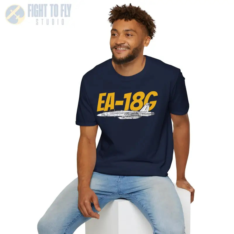 EA-18G Side Profile T-Shirt – Electronic Attack Navy Jet Tee - Pilot gifts - WWII warbird t-shirt