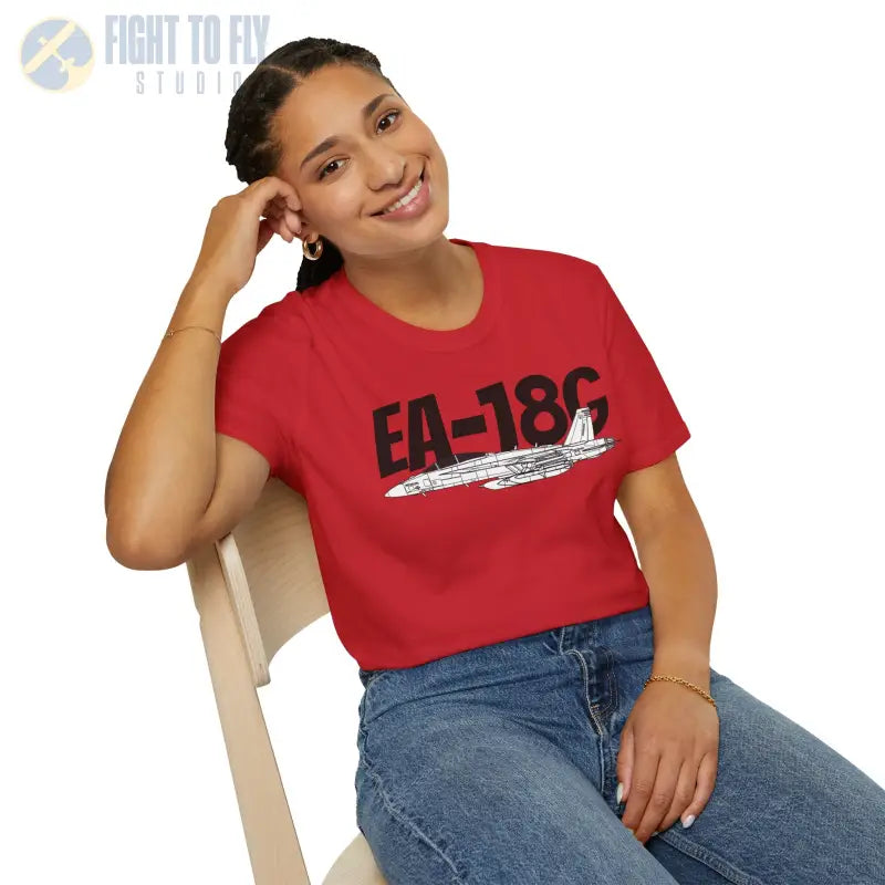 EA-18G Side Profile T-Shirt – Electronic Attack Navy Jet Tee - Pilot gifts - WWII warbird t-shirt