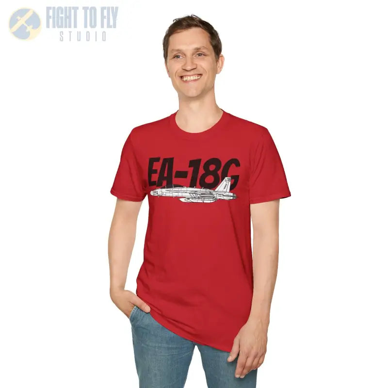 EA-18G Side Profile T-Shirt – Electronic Attack Navy Jet Tee - Pilot gifts - WWII warbird t-shirt