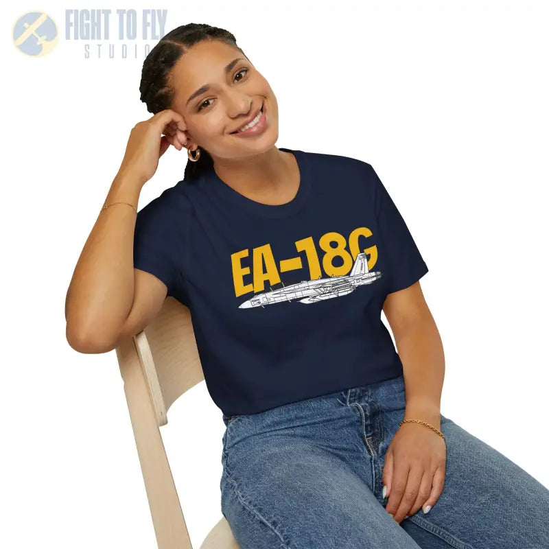 EA-18G Side Profile T-Shirt – Electronic Attack Navy Jet Tee - Pilot gifts - WWII warbird t-shirt